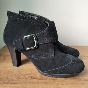 EUC AEROSOLES HEELREST MONK SHOES SHOES GENUINE LEATHER UPPER SIZE 8.5